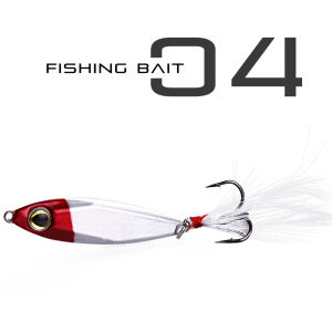 Sougayilang 5Pcs Jigs Fishing Lures Sinking Metal Spoons Micro Jigging Bait with ABS Fishing Tackle Boxes