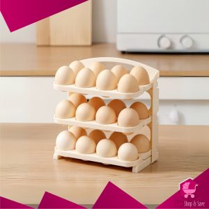 BabyShop-C1279 Rak Telur 3 Tingkat Bisa Dilipat Egg Storage Box Organizer / Tempat Telur Ayam