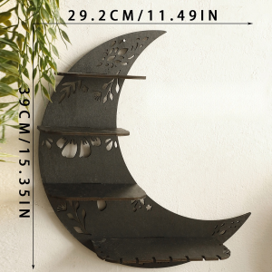 Crescent Wooden Staircase Crystal Chandelier Wall Hanging for Unique Home and Office Decor Stylish Aesthetic Versatile Design