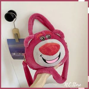 Túi Gấu Hồng Lotso Gấu Bông 2 Quai Siêu Dễ Thương