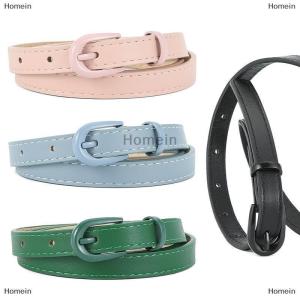 [COD] Homein Children Candy Color Belts 1.2cm Super-thin PU Waistbands Simple Solid Color Casual Belts Girl Apparel Accessories