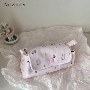 PRETTY Dung lượng lớn Hộp bút chì hình ngôi sao Gấu Nhỏ Thỏ Đã in Túi đựng bút chì Đa chức năng Dễ thương Túi trang điểm Vật tư văn phòng phẩm trường học