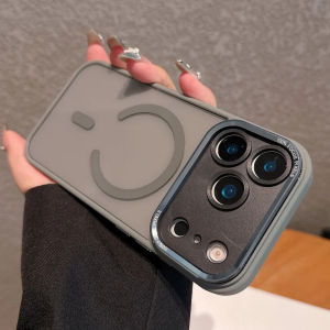 I TECH Luxury Transparent Shockproof Case Clear Acrylic Magnetic Charging Phone Cover for 17 Air 16 15 14 13 12 11 Pro Max / 14 15 Plus