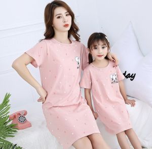 Daster Remaja-Dewasa Impor Pink Rabbit #14 / Homewear Baju Rumahan Couple Ibu dan Anak Bahan Katun