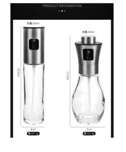 Glass Oil Dispenser Jug with Automatic Cap kitchen Bottle Container 厨房收纳瓶带把玻璃油壶自动开合开盖油瓶