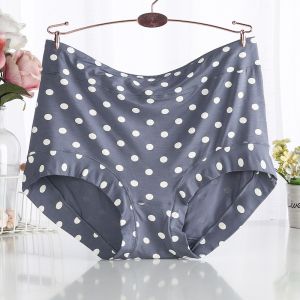 Yingbao Modal Cotton High Waist Underwear Womens Big Plus Size Polka Dot Ladies Panties