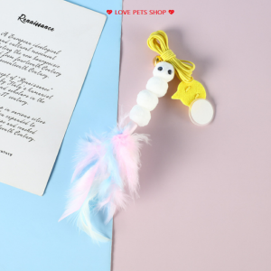 Đồ chơi cần câu Mèo dán tường và móc kẹp (mẫu mới) - Love pets shop