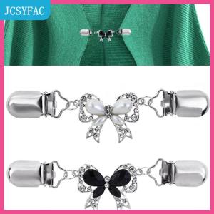 JCSYFAC Thời trang Bow Cardigan áo len áo Pin khăn choàng Trâm Clip vịt khăn móc