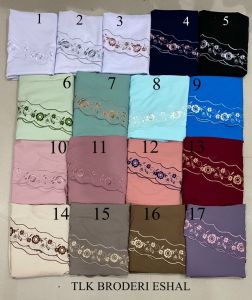 [SINGAPORE SELLER] 🌼Premium Vietnam High Quality Cotton Grade AA🌼 Inspired Siti Khadijah Broderie Eshal Telekung/Mukena/Prayer Veil(Jumbo Size)