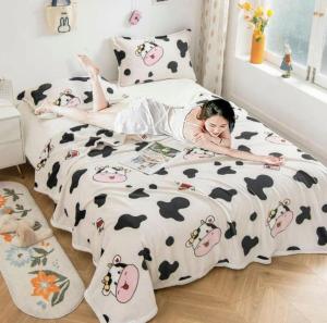 Selimut Bulu Halus Ukuran 150x200 Motif Sapi Dewasa Terlaris Murah Berkualitas