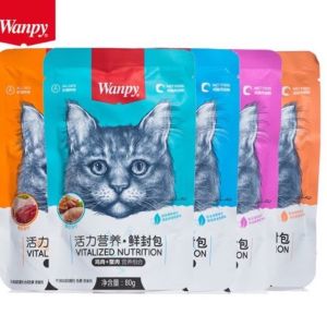 Pate cho mèo WANPY Pate cho mèo từ 3 tháng tuổi trở lên túi 80gr