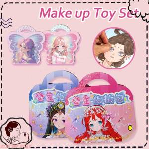 Kids Makeup Toy Set DIY Princess Makeup Pretent Play Toy with Diamond Creative Painting Girl Gift