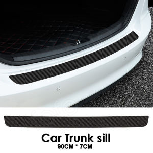 1Set 8pcs Carbon fiber Car door sill Strip Anti Scratch Bumper Suitable for all Car model Front Rear Door sill Protector Sticker Rear Trunk Sticker
