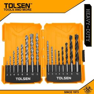 Tolsen 16pcs Drill Bit Set (2mm to 10mm) Wall Wood and Steel Drill  75628