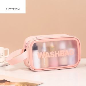 DRHL0594 Tas Kosmetik Transparant Washbag Pouch Kecil Travel Make Up Bag Organizer Dompet Kosmetik Toiletry Waterproof
