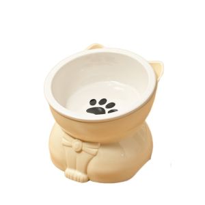 GAOSU Dễ thương Bát cho mèo Sáng Tạo Gốm Chậu cho ăn thức ăn cho chó Đa dụng Chống trượt Dụng cụ cho thú cưng ăn uống Bảo vệ cổ