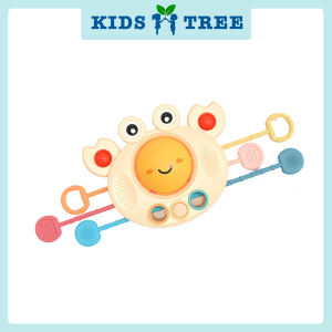 Mainan Jari Bayi Baby Finger Toy Busy Toy Mainan Jari Silicone Pull String Interactive Sensory Toy Mainan Bayi kanak Soft Finger Training Children Silicone Teething Rattles
