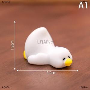 [COD] LFjAFvc Miniatures Figurines Cute White Duck Animal Micro Landscape Ornaments For Home Desk Decoration Gardening Accessories