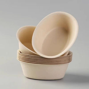 10Pcs 220ML Disposable Kraft Ice Cream Dessert Bowl Fruit Salad Snack Bowl Picnic BBQ Party Supplies