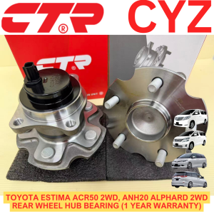 CTR Korea Rear Wheel Hub Bearing Toyota Estima Acr50 2wd Anh20 Vellfire Alphard 2wd (1 Year Warranty) 42450-28030