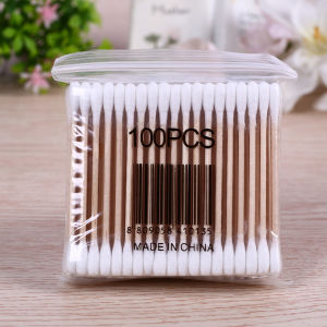 100 pcs/PACK cotton swabs double headed makeup cotton swabs wooden sticks cotton swabs