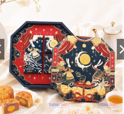 1 Hộp đựng bánh trung thu siêu đẹp 2025 nhiều mẫu 4 Bánh (150g-250g)