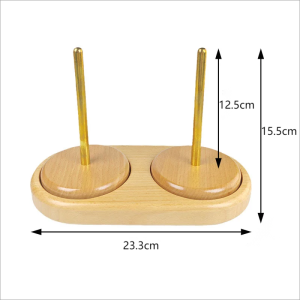 Yarn Holder Stand Kayu Ribbon Holder Penggulung Benang Rajut Yarn Organizer