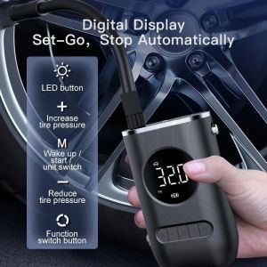 Multifunctional Wireless Digital Tire Inflator – 150PSI Fast Inflation for Car Motorcycle and Bicycle