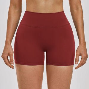 Quần short yoga chất liệu mềm mại ôm sát cạp cao nhanh khô dành cho nữ quần thể thao ngoài trời quần tập chạy bộ thông thường. 9300