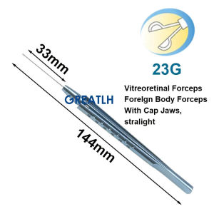 GREATLH 23G Ophthalmic Capsulorhexis Forceps Vitreoretinal Scissors Ophthalmic Instrument Titanium Alloy