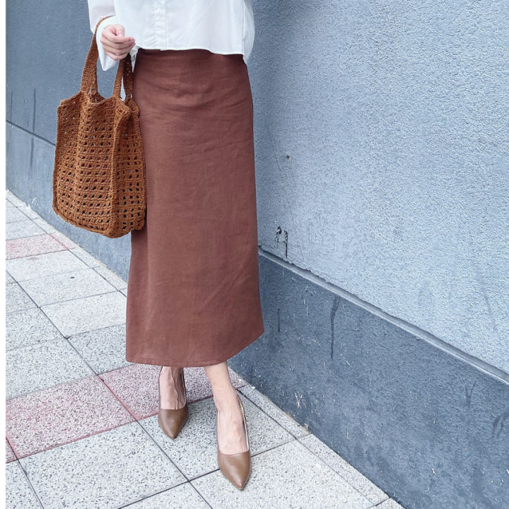 LYCHEN-Chân váy linen dài 2 màu ( Color skirt ) - Chân váy | ThờiTrangNữ.vn