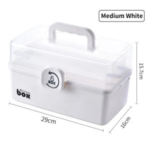 【VIDKHSY Store】3-Layer Portable First Aid Kit Box - Family Medicine Organizer for Home Travel Car | Emergency Storage (Multipurpose)