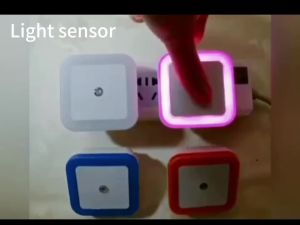 US EU UK Plug-in Led Night Light Light Sensor Corridor 110V 220V Bedroom Eu Plug Sensor Bedside Lamp Closet Lighting Built-In Book Control KidS Room Hallway