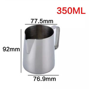 350ml/600ml 304 Stainless Steel Milk Frothing Jug Coffee Latte Jug Thickened Scale Measuring Cup