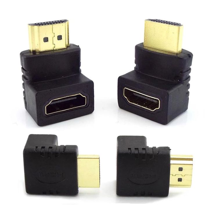 2x Adattatore HDMI Angolare Maschio-Femmina 90/270 Gradi – Connettore Dorato