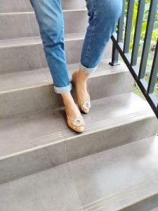 NASRU Sepatu Wanita Flat Shoes Kulit Premium Pentopel Flatshoes Lentur Elastis Soll Karet - PDR13