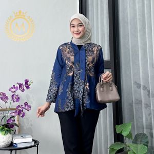 Atasan Batik Wanita Modern terbaru 2025 Busui Resleting Depan Blus Kebaya Modern M L XL XXL