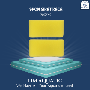 SPON SIKAT KACA / BUSA SIKAT KACA AQUARIUM UKURAN 20CM X 9CM
