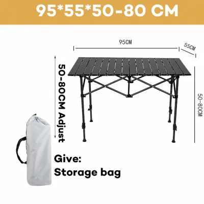 Mega Mall Portable Camping Table Outdoor Folding Table Picnic Table With Storage Bag Aluminum Alloy Adjustable Height