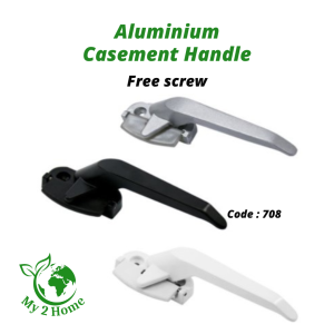 708 Casement Window Handle Pemegang Tingkap Silver White Black Left / Right CW708 / CH429 / CH809 Casement Handle 708
