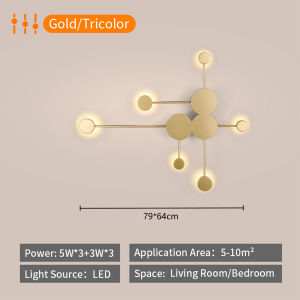 Lampu Dinding 3 Warna Lampu Hias Ruang Tamu Lampu Dinding LED Sederhana Lampu Dinding Kamar Tidur