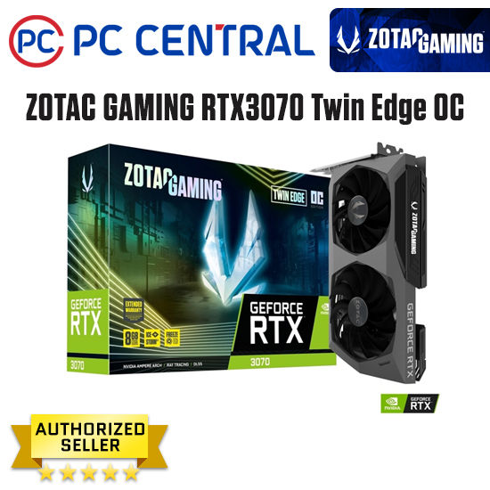 ZOTAC NVIDIA GEFORCE RTX 3070 TWIN EDGE OC BLACK 8GB GDDR6 PCI Express 4.0  16x 14Gbps | RTX3070 | ZT-A30700H-10P (PC CENTRAL) | Lazada PH