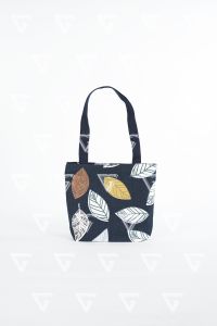 Bayar Di Tempat Tas Jinjing Wanita Terbaru Kekinian Kanvas Tebal - Motif Daun Nangka Navy