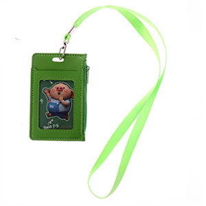 JEWELRY เรียบง่าย หนัง PU กระเป๋าสตางค์ กระเป๋าเงิน ผู้ถือป้าย เชือกเส้นเล็ก กระเป๋าใส่เหรียญซิป ผู้ถือบัตรประจำตัวประชาชน ซองใส่บัตรประชาชนพร้อมสายคล้องคอ ผู้ถือบัตรเครดิต