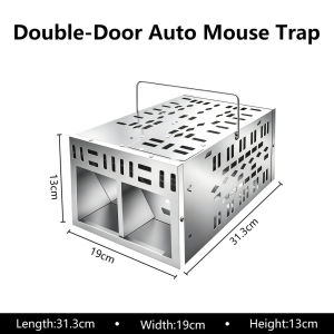 Humane Live Catch Mouse Trap — Double-Door Auto-Lock Safe & Reusable