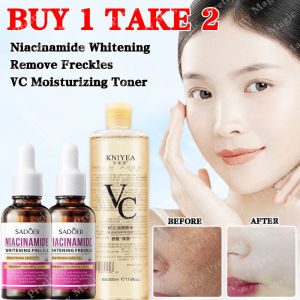 BUY 1 TAKE 2 Vitamin C Serum Whitening Hyaluronic Acid Serum Remove Freckle Poreless Brighten Niacinamide Serum Spot Removal And Whitening Set