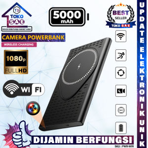 Tokosae Hidden Camera Powerbank WiFi 1080P 5000Mah Wireless Charger PWR-WIR Kamera CCTV Tersembunyi