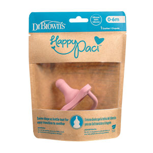 [ PS11007-Vỏ giấy ] Ty ngậm Dr Browns siêu mềm đầu tròn Happy Paci 100% silicone ( 0-6m)