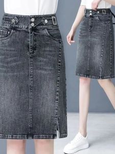 Highwaist Rok Jeans Wanita 7/8 Korean Style