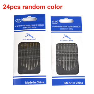 12/24Pcs Blind Kim Lớn Lỗ Kim Thép Không Gỉ Cho May Hộ Gia Đình DIY Jewerly Làm Dây Beading Threading Needles